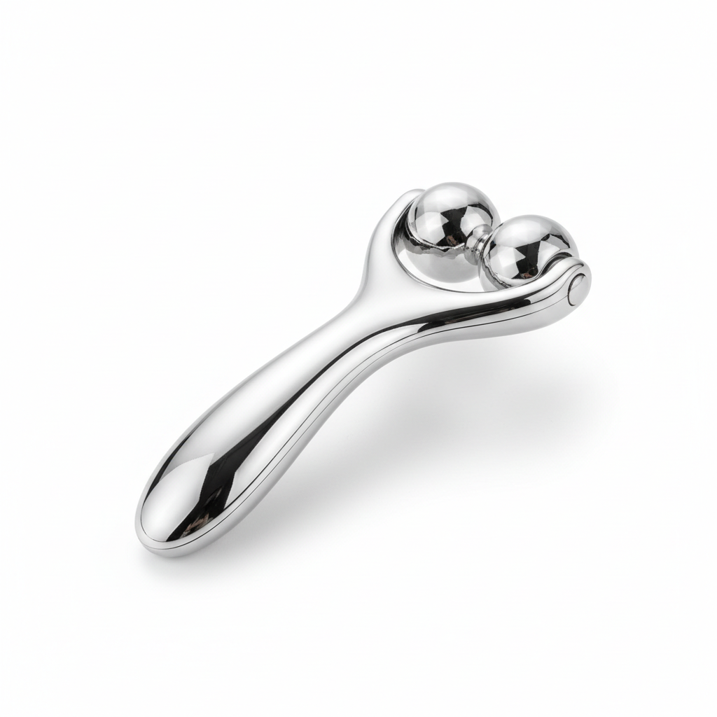 3d Manual Face Massager For Women Facial Massager and Face Roller For Glowing Skin Self Care Product Body Massage Tool Silver